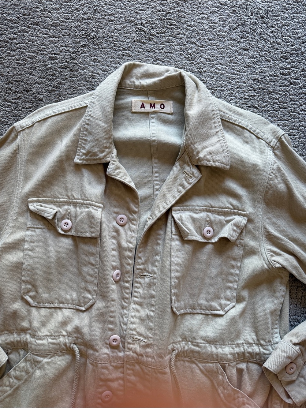 AMO Cream Drawstring Utility Jacket - Picture 2 of 4